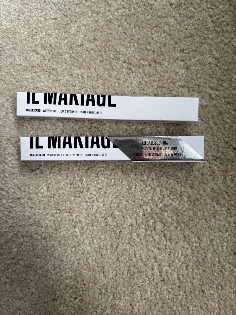 New! Set of 2 Il Makiage Waterproof Black Liquid Eyeliner